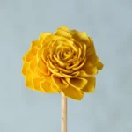 Musa Sola Wood Rose Flower Stick (Yellow) - Set Of Ten - Image 4
