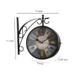Color Block Double Sided Station Clock - Image 5