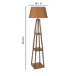 Blace Netima Floor Lamp With Shelf - Dark Rust - Image 6